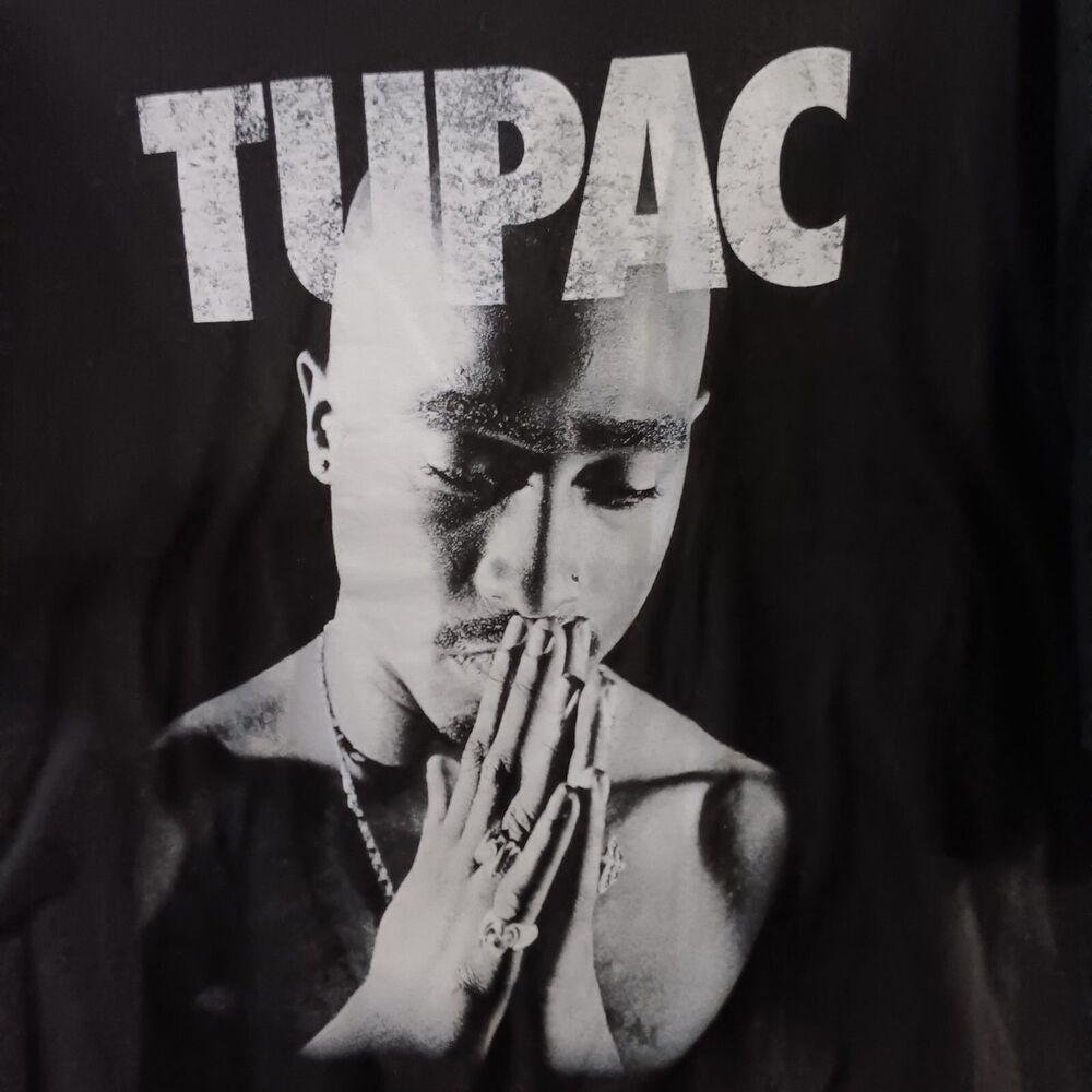 Tupac Shakur Men's XL Official Licensed 2Pac Prayer Graphic Hip Hop Rap T-Shirt - Picture 2 of 4